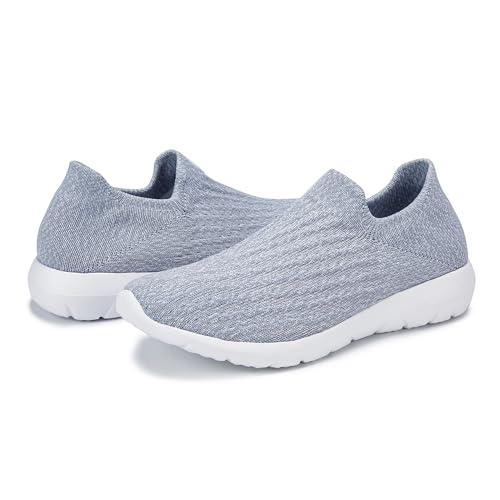 Pt&Hq Comfortable Tennis Running Shoes for Women Lightweight and Slip On Sneakers Casual Women's Walking Shoes Wathet 7