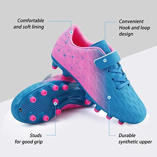 firelli Kids Athletic Soccer Cleats Boys Girls Outdoor Football Shoes 4 41dgPBX6R1L. AC