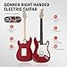 Donner 39-Inch Electric Guitar Starter Kit with Solid Body, HSS Pickup, Accessories, Amplifier, Lessons, and Digital Tuner - Red