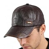 Genérico Sombrero de Piel,Accesorios de Cabeza de Estilo Vintage de - Gorro de Invierno Abrigado para Hombre | para Viaje Senderismo Ciclismo Equitación y Camping