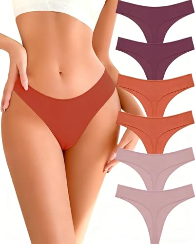 Image of READY TO LOVE Cotton Underwear for Women Pack Breathable Thongs for Women Sexy Stretch Soft Womens Panties Thong XS-XL