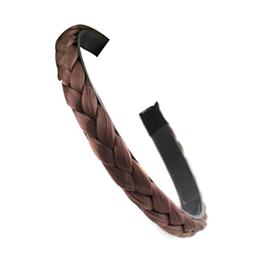 Healthcom Headband Plaited Braid Hair Band Hair Piece,Light Brown