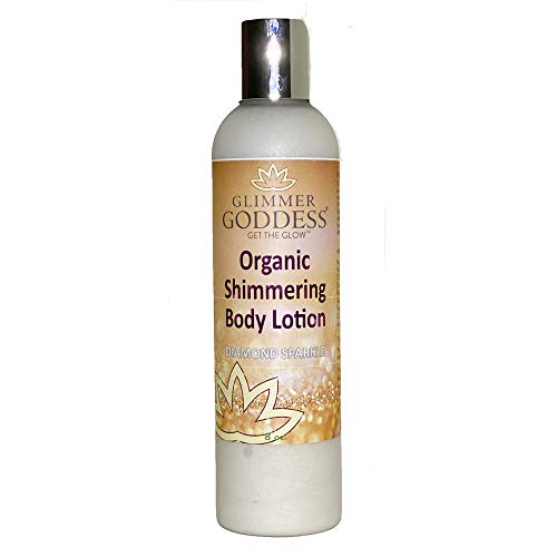 Glimmer Goddess Organic Body Lotion Sexy Level 2 Gold Shimmer, 8 oz
