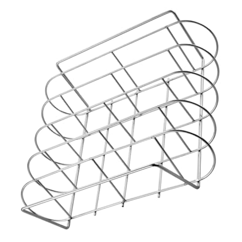 VILLCASE Stainless Rib Rack Bbq Roasting Stand for Home and Outdoor Grill Heat Resistant Meat Holder for Oven Gas and Charcoal Grills for Barbecue Camping and Picnics