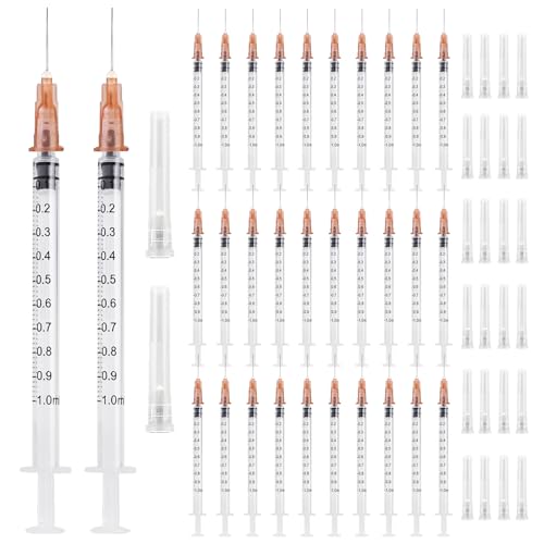 30 Stück Spritzen 1 ml - Plastiktube Einwegspritzen Klein Dosierspritzen Liquid Spritzen mit Unabhängigen Siegeln