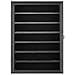 Minifigure Display Case - Building Block Toy Wall Cabinet Showcase for Small Miniature Collectibles Mini Brands Thimbles, Lockable UV Protection Door (Black Finish Frame)