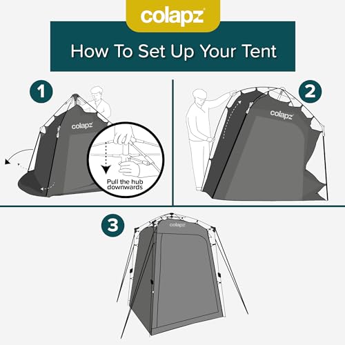 Colapz Camping Shower Tent and Pop Up Toilet Tents - Provides Additional Storage and Privacy as a Portable Shelter and Outdoor Changing Room by Colapz - Image 4