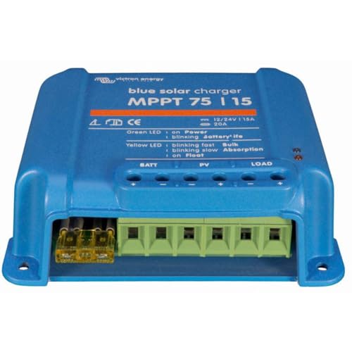 Image of Victron Energy BlueSolar MPPT Solar Charge Controller 75V, 15A, 12 /24V | Charge Controllers for Solar Panels