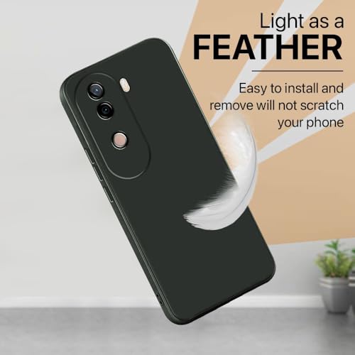 Image of Back Cover for Vivo V40e 5G / iQOO Z9s 5G | Full Camera Protection | Premium Liquid Silicon Case | Flexible Bumper Case for Vivo V40e 5G / iQOO Z9s 5G (Military Green)