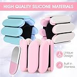 Wrist Weights, 2Pcs Wearable Wrist Ankle Weights for Women and Men, Adjustable Silicone Bracelets Suitable for Walking, Yoga, and Gym, Arm & Leg Workout, 2lb - Image 3