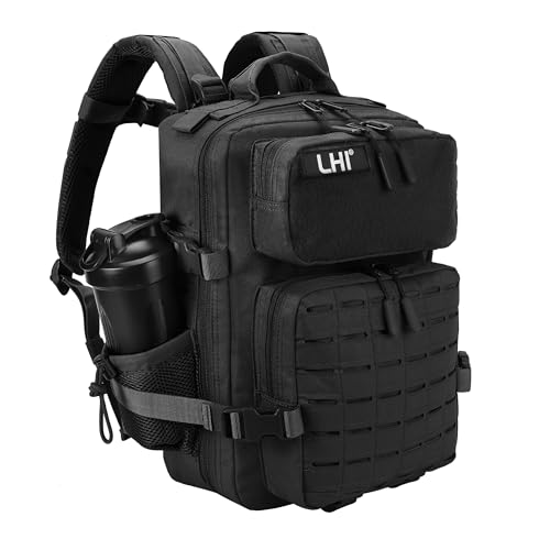 Image of LHI Tactical Military Backpack for Men 25L /45L Large Molle Army Assault Pack 3 Day Hiking Rucksack With Bottle Holder