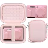 BOVKE Custodia del Kit del Pacchetto per KODAK PIXPRO FZ55 - Cassa di Stoccaggio Rigida con Custodia in Silicone, Borsa da Viaggio con Caso in Morbida per FZ55 Fotocamera Digitale, Rosa