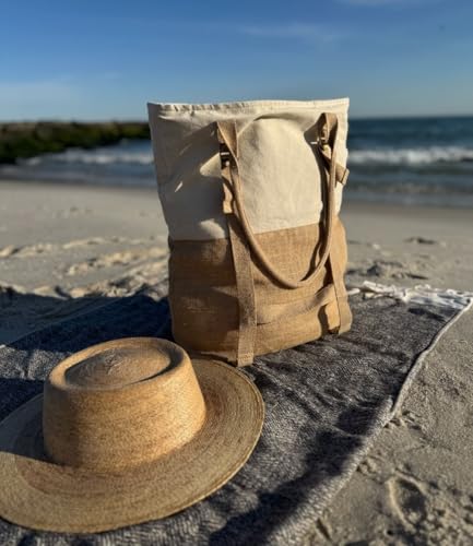 Beach Bag - Large Woven Beach Tote Bag - Boho Chic Travel Tote Bag With Hat Holder2