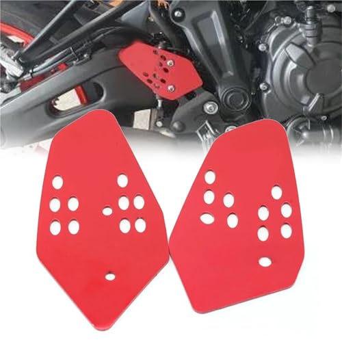 Protections de plaque talon MT07 pour éviter les rayures de bottes sur cadre Yamaha