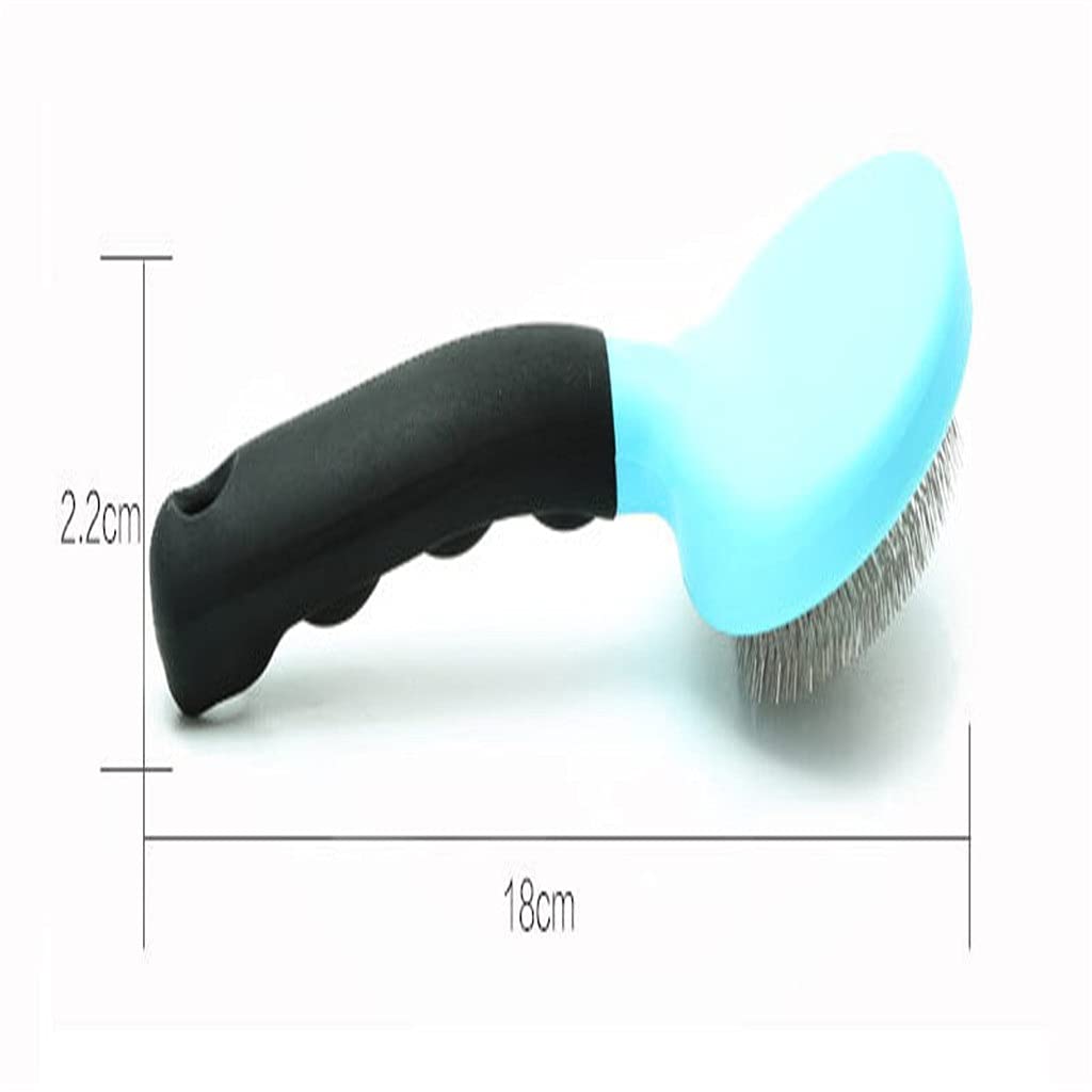 Pet Hair Trimmer Peine Perro Gatos Suministro de Aseo Cepillo Slicker Herramienta multifunción Pet Dog Práctica Aguja Peine Removedor de Pelo Rastrillo (Color : B) (A)