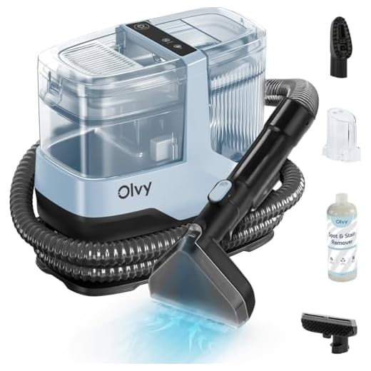 Olvy Tapijtreiniger 2.0 – Krachtige 17.000 PA Vlekkenreiniger met 1,6m Slang, 4m Snoer, Zelfreinigende Functie & 500ml Reinigingsoplossing – Tapijt, Bank, Matras & Auto