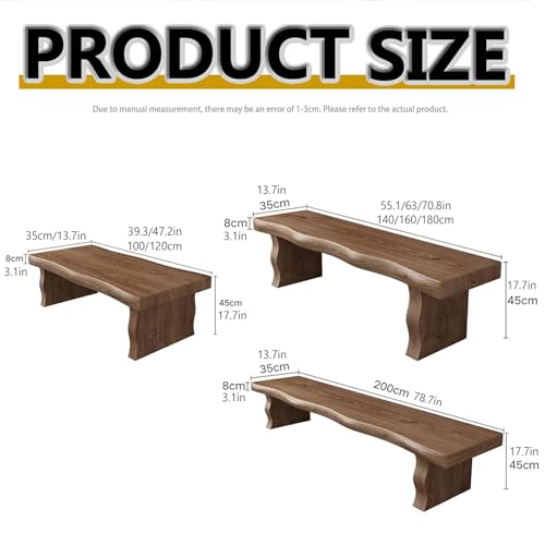 Banco de comedor de madera para interiores de estilo natural 3