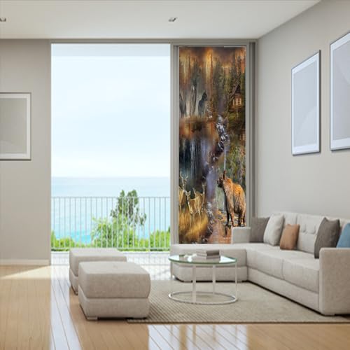 Vinilo para ventana opaco tema rustic hunting 35.4 x 78.7 in miniatura 4