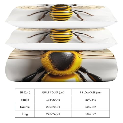Linge de lit microfibre avec housse de couette imprimée 3D animaux et taies d'oreiller