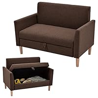 Amazon｜Simpolu ソファー ソファ 2人掛け 収納付き 二人掛け 肘付き