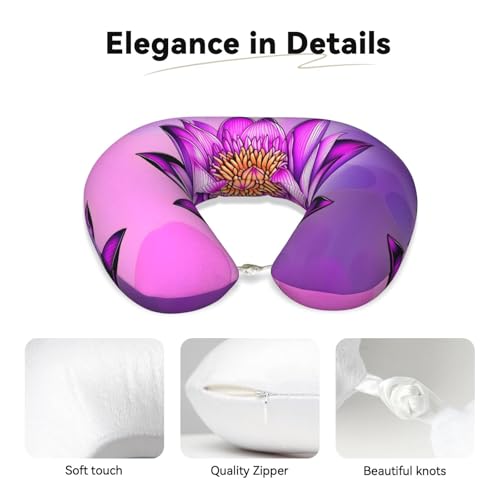 Almohada de viaje de espuma viscoelástica U cómoda 30x25 cm miniatura 3