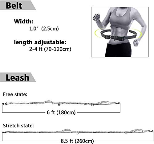 Pecco Dog Walking Belt, Adjustable Weather Resistant Nylon Leash with Dual Bungees, Reflective Tape, for Dogs up to 50kg, Fluorescent Green - Image 6