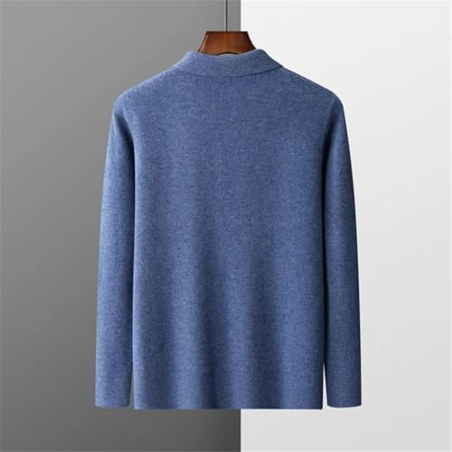 REHJJDFD Men's Sweater Square Collar Long Sleeve Pullover Knitwear Casual Knitting Bottoming Sweater3