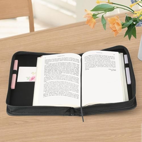 Arkeiliy Capa Para Bíblia Com Alça De Pulso, Capa Para Bíblia De Couro Pu Vintage Para Mulheres, Cap