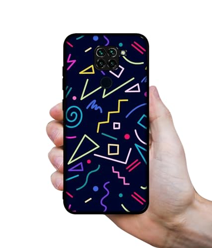 Image of Retro Abstract Design Premium 2D Printed Metal Back Case Cover for Mi Redmi Note 9 4G