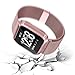 Maxjoy Compatible with Fitbit Versa Bands, Versa 2 Stainless Steel Metal Band Mesh Replacement Bracelet Wristband with Protective Case Compatible with Fitbit Versa 2 1 Watch, Rose Gold