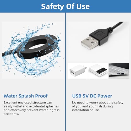 Image of DaToo Clip On Aquarium Light with Timer Small USB Fish Tank Light 8W Dimmable Full Spectrum Lamp for Betta Tank Adjustable Timer Dimmer Multi-Color LED (Adapter NOT Included)