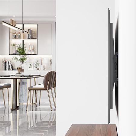 Image of Manhattan Low-Profile Tilting TV Wall Mount- for Large 43 to 100 in. TV up to 154 lbs, Ultra-Slim Design, Spring-Locked, Pull-Cord Released, Max. 800x400 VESA - Lifetime Mfg Warranty -462020
