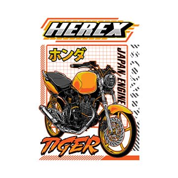 Image of BLINKART Honda Tiger (Custom) Car Posters Sticker Gift Items for Boys Room Wall Decor || Comes with Double-Sided Tape|| Decoration Bedroom Living Room Office Studio Decor | 12x18 In (A3) - CAR-291