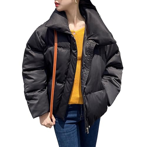 Veste bouffante chaude et isolée parka d'hiver épaisse col montant femme