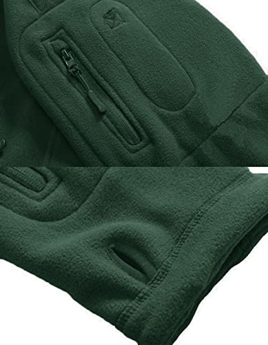 EKLENTSON Men's Military Fleece Jackets Zip Up Hoodies Windbreakers Warm Hiking Camping Hunting Tactical Winter Coats with 6 Zip Pockets - Image 5