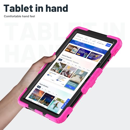 Coque robuste Xiaomi Redmi Pad 2 11" protection intégrale béquille rose rouge