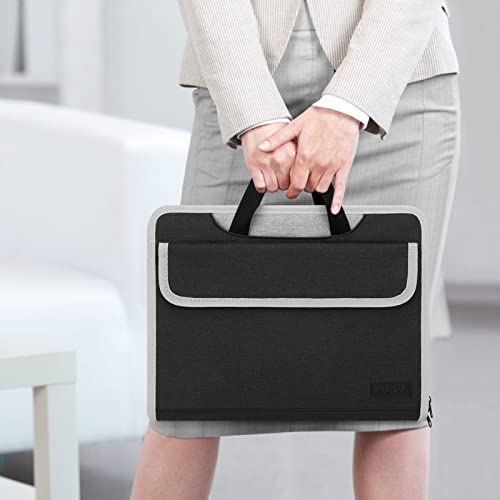 Uquelic 13 Pockets Accordion File Organizer With Hidden Handle, Expanding File Folder With Zipper & Labels, Portable Fabric Document Organizer/File Folders Fits For Letter Size / A4 Paper #TOP6