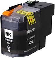 Vista 1 de Cartucho de tinta completo compatible con suministros de impresora MFC-J985DW XL MFC-J5920DW para LC20EXXL 20EXXL LC20E LC20EBK (negro)