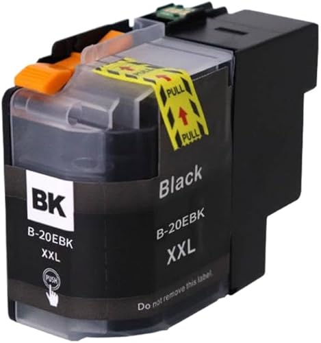 Cartucho de tinta completo compatible con suministros de impresora MFC-J985DW XL MFC-J5920DW para LC20EXXL 20EXXL LC20E LC20EBK (negro)