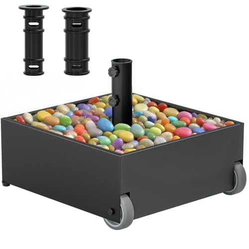 Schirmständer mit Blumenmotiv, strapazierfähig, mit Rollen, max. 90 kg, befüllbarer...