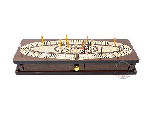 House of Cribbage tablero continuo de cribbage en madera miniatura 4