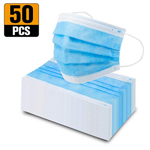 Preisvergleich Produktbild Disposable Surgical Masks 50 STÜCKE Gesichtsmaske mit Ohrschlaufen,Cup Masken,Atmungsaktive Ohrmuschel-Gesichtsmaske,3 Schichten (Schicht) Masken