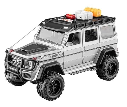 Image of Merceedes Brabus G550 1:24 Model Car with Box, Zinc Alloy Pull Back Toy car with Sound and Light for Kids Boy Girl Gift [Colors as Per Stock]