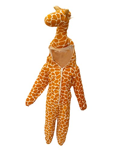 Image of Kaku Fancy Dresses Giraffe Wild Animal Costume for Kids - Brown, 7-8 Years | Animal Fancy Dress for Boys & Girls