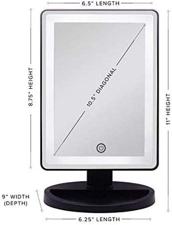 Review Discount Impressions Touch Infinity Makeup Mirror with LED Strip Light, Vanity Mirror with Standing Base and Rechargeable Battery (Black) One-Day Sale: Up to 40% Off Impressions Touch Infinity Makeup Mirror with LED Strip Light, Vanity Mirror with Standing Base and Rechargeable Battery (Black)
