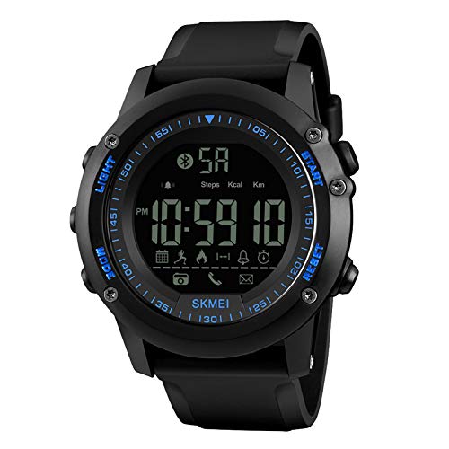 Dophee Montre Digitale Militaire Montres de Sport Extérieur Multifonction Montre de Sport étanche Montre Numérique Montre Digitale Homme Femmes-Bleu