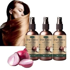 3 stuks Onion Hair Serum uienessence haarspray biotine haargroeispray haargroei versnelt 100% biologische haarolie ui haarolie spray rozemarijnolie voor haar en hoofdhuid uien haarolie voor haargroei