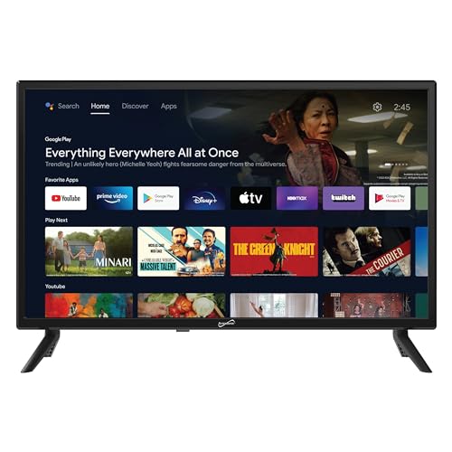 Image of Supersonic SC-2450GTV-A 24-inch DLED SMART HDTV with Google Assistant, ATSC & NTSC System, HDMI USB Input, WiFi, 1080p Resolution, 16.7M Colors,60Hz Refresh Rate, Bluetooth, AC /DC Compatible