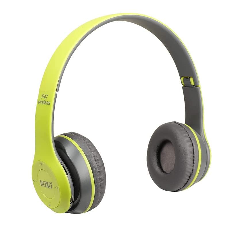 P47 Best Wireless Portable Gaming Headphone Microphone Stereo Card Support Bluetooth Headset (Green)-image-29