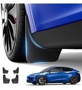 REEVAA Tesla Model X Mud Flaps (2022-2025) - No-Drill Paint Protection Splash Guards, Set Of 4, Black